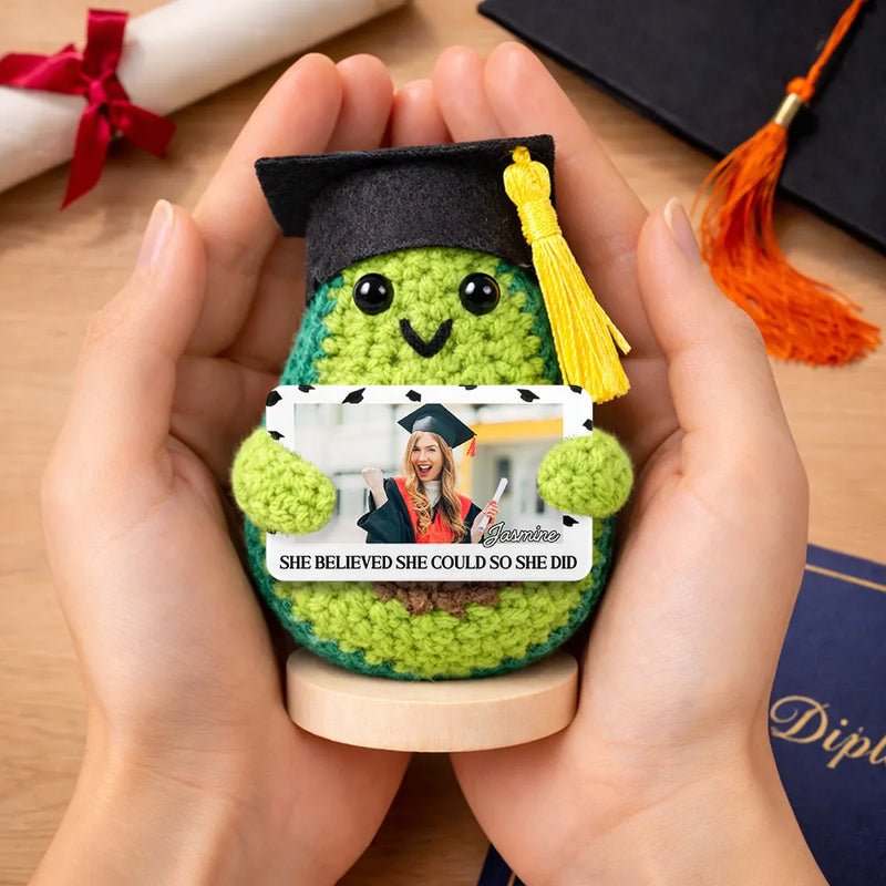 Graduation, Gift For Women, Gift For Men, Gift For Daughter, Gift For Son, Gift For Bestie, Happy, Funny - Custom Photo The Tassel Was Worth The Hassle - Personalized Doll Crochet With Custom Card