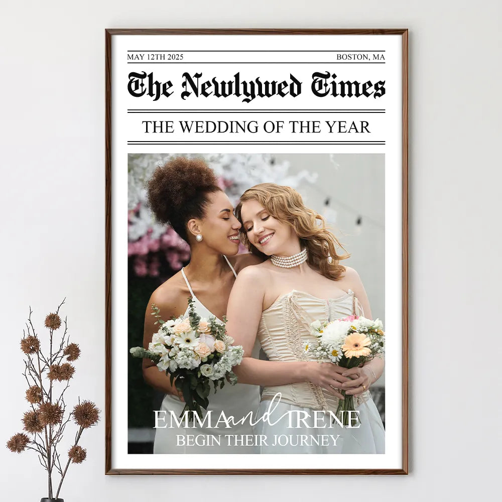Gift For Couples,Wedding,Love,Gift For Women,Gift For Men,Gift For Wife,Gift For Husband,LGBT - Custom Photo The Wedding Of The Year Newlywed Couples - Personalized Poster