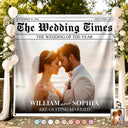 Custom Photo,Romantic,Gift For Couples,Wedding,Upload Full Photo - Custom Photo The Wedding Times - Personalized Backdrop