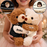 Humorous, Custom Photo, Married Couple, Gift For Couples, Wedding, Cut-Face Photo - Custom Photo These Kids Are Getting Married - Personalized Hugging Bear