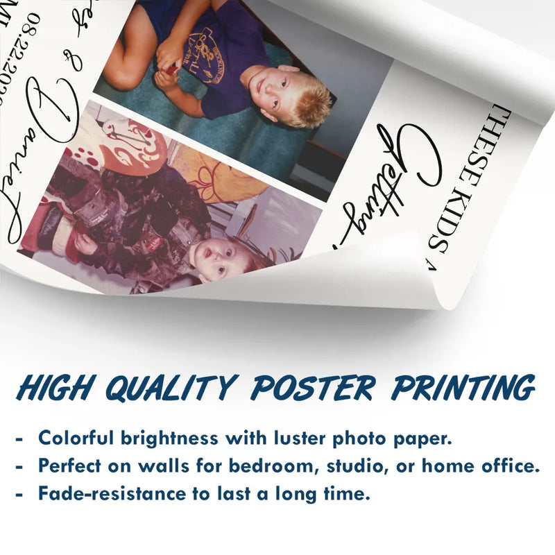 Custom Photo, Gift For Couples, Wedding, Humorous, Upload Full Photo - Custom Photo These Kids Are Getting Married - Personalized Poster