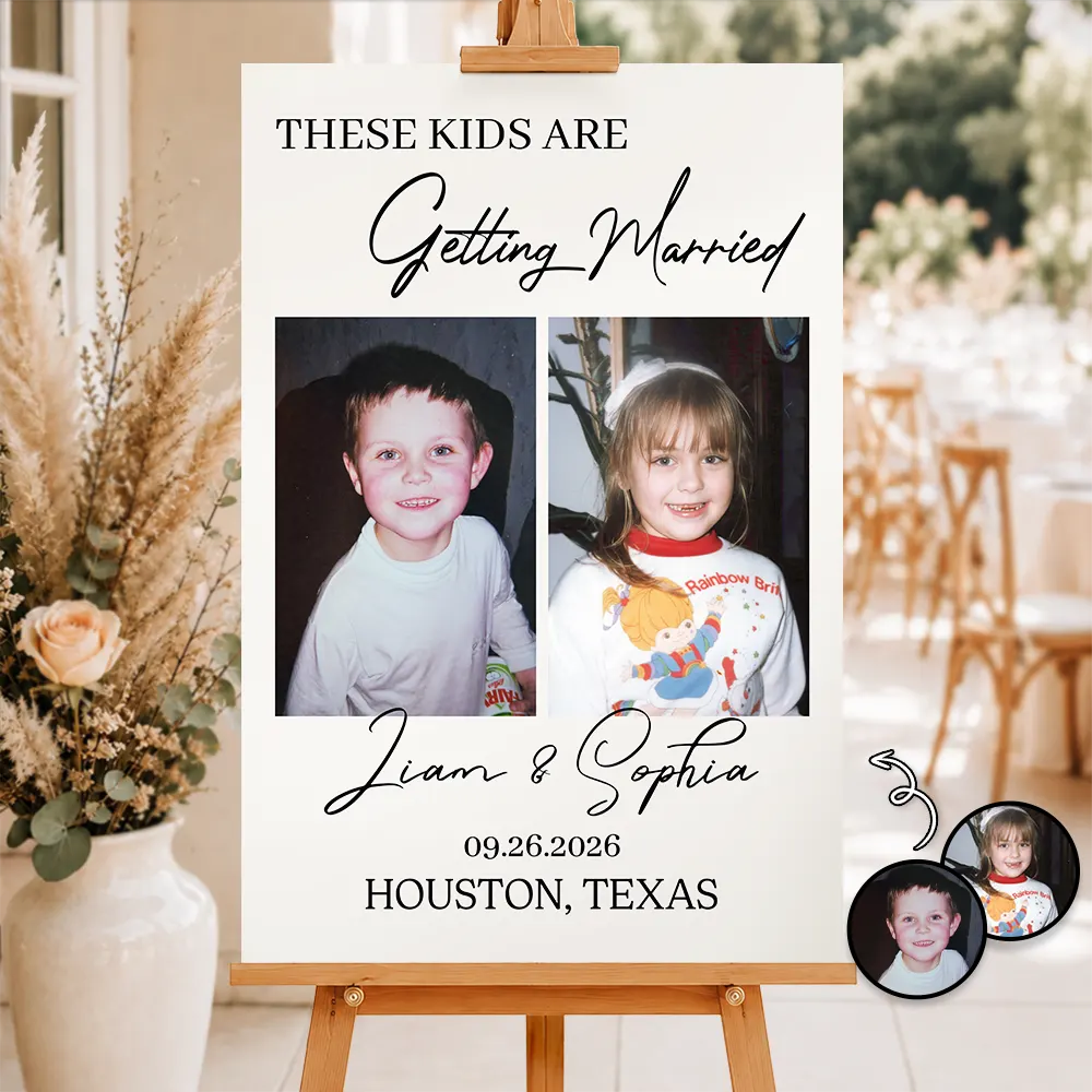 Custom Photo These Kids Are Getting Married - Personalized Poster