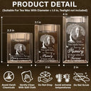 Gift For Husband, Gift For Men, Gift For Grandpa, Gift For Women, New Dad, Gift For Father, Gift For Grandma, Happy, New Mom, Gift For Mother - Custom Photo This Candle Burns In Loving Memory - Personalized Crystal Candle Holder