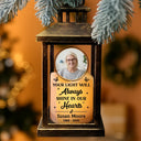 Memorial, Sad, Family, Parents, Gift For Grandparents - Custom Photo This Candle Burns In Loving Memory - Personalized LED Candle Lantern