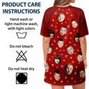 Gift For Grandma,Gift For Mother,Gift For Aunt,Happy,Custom Photo - Custom Photo This Grandma Mom Belongs To Funny Kids Pet - Personalized Women's Sleep Tee