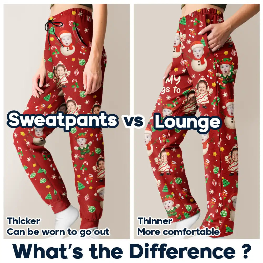 Gift For Grandpa, Gift For Mother, Gift For Father, Gift For Grandma, Happy, Christmas - Custom Photo This Grandpa Dad Belongs To Grandkids Christmas Characters - Personalized Pajama Pants