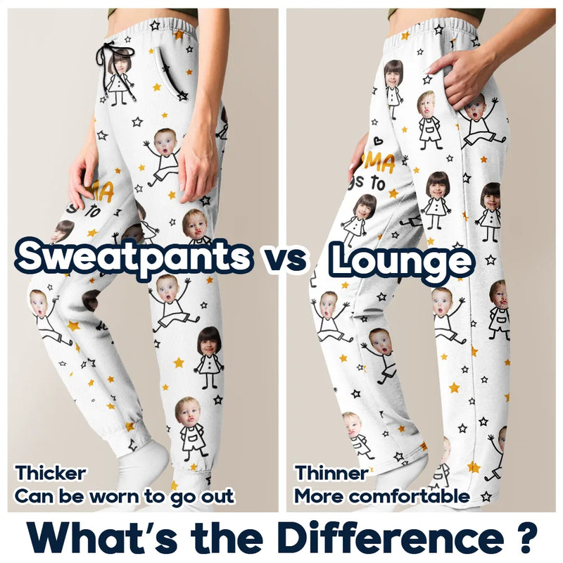 Custom Photo, Happy, Gift For Grandpa, Gift For Grandparents, Gift For Grandma, Gift For Mother, Gift For Father - Custom Photo This Grandpa Grandma Belongs To Kids Pet - Personalized Pajama Pants