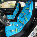 Gift For Grandpa, Gift For Father, Funny, Happy, Custom Photo - Custom Photo This Grandpa Papa Dad Belongs To Kids Pet - Personalized Car Seat Cover