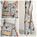 Pet Lovers, Pet Mom, Pet Dad, Dog Lovers, Dog Mom, Dog Dad, Cat Lovers, Cat Mom, Cat Dad, Custom Photo - Custom Photo This Human Belongs To Dog Cat Cute Face Cut - Personalized Pajama Pants