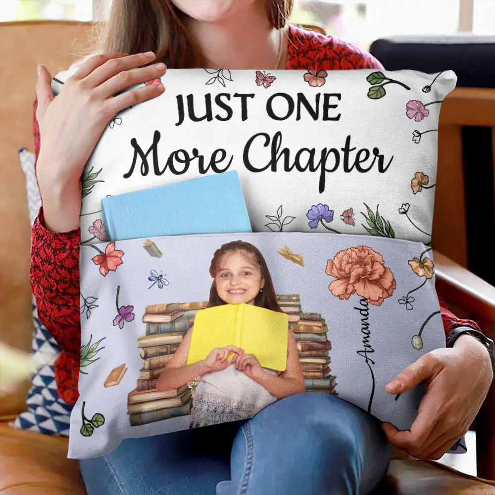 Custom Photo,Reading,Gift For Yourself,Happy - Custom Photo This Is My Reading Pillow - Personalized Pocket Pillow