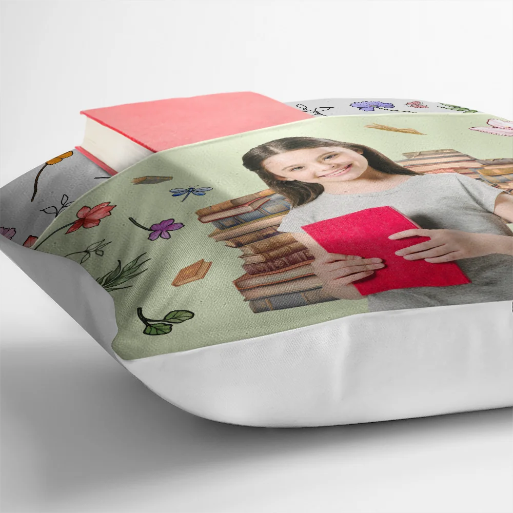 Custom Photo,Reading,Gift For Yourself,Happy - Custom Photo This Is My Reading Pillow - Personalized Pocket Pillow