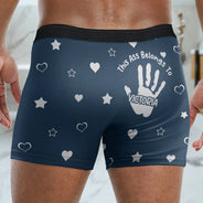 Custom Photo, Gift For Couples, Gift For Husband, Gift For Boyfriend, Funny - Custom Photo This Property Belongs To - Personalized Men's Boxer Briefs