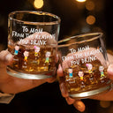 Funny,Gift For Father,Dad - Children,Gift For Grandpa,Gift For Husband - Custom Photo To Dad From The Reasons You Drink Funny - Personalized Whiskey Glass