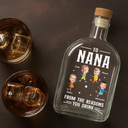 Funny,Gift For Husband,Gift For Wife,Parents,Gift For Father,Gift For Grandma,Gift For Grandpa,Gift For Mother - Custom Photo To Mom Dad From The Reasons You Drink - Personalized Whiskey Bottle
