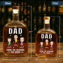 Funny,Gift For Husband,Gift For Wife,Parents,Gift For Father,Gift For Grandma,Gift For Grandpa,Gift For Mother - Custom Photo To Mom Dad From The Reasons You Drink - Personalized Whiskey Bottle