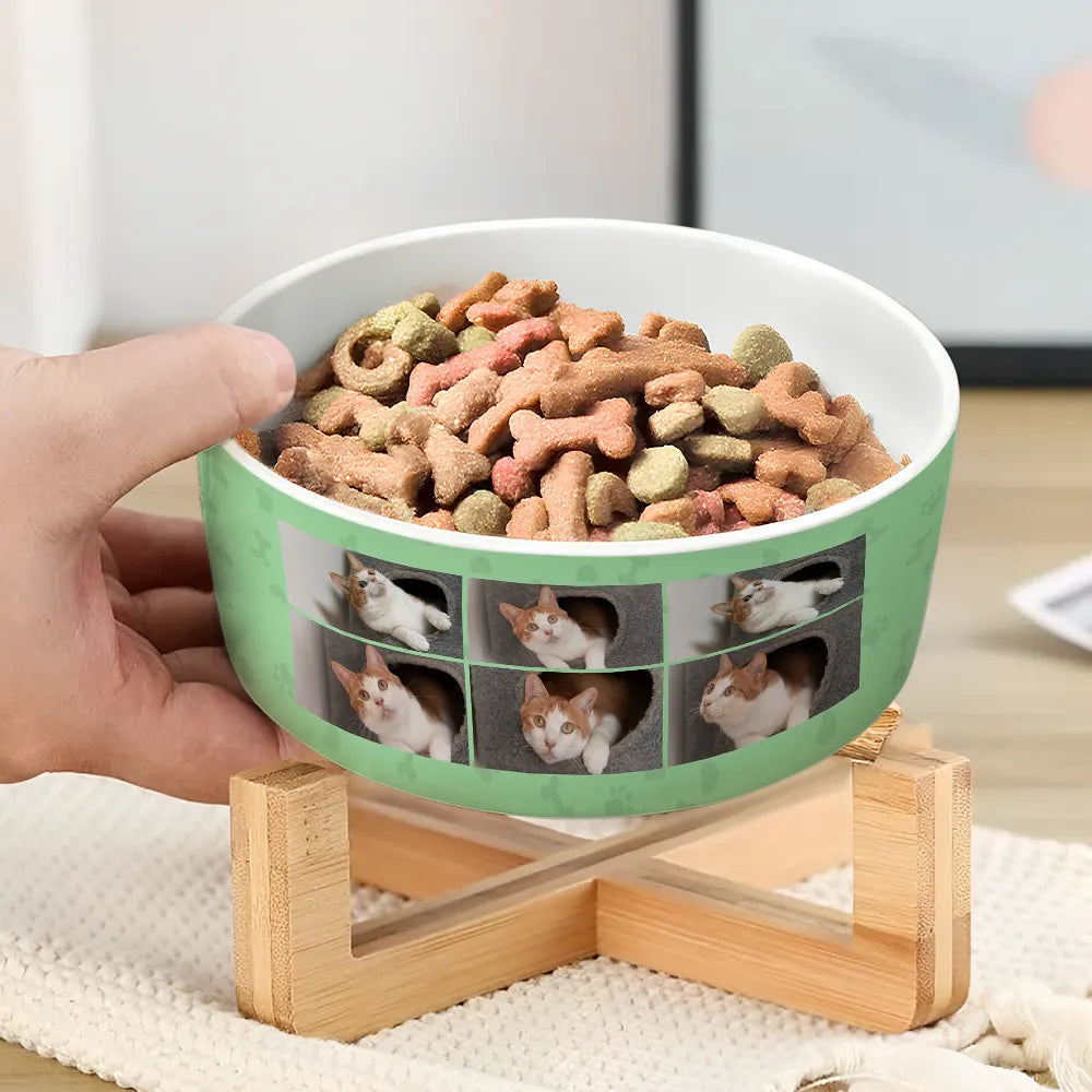 Pet Lovers,Custom Photo,Funny,Dog Lovers,Dog Mom,Dog Dad - Custom Photo To The World - Personalized Pet Bowl