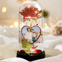 Gift For Couples,Old Couples,Gift For Wife,Gift For Girlfriend,LGBT,Love - Custom Photo Together And Forever Yours - Personalized Everlasting Rose Dome Lamp
