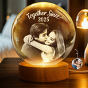 Gift For Couples,Gift For Husband,Gift For Wife,Gift For Boyfriend,Gift For Girlfriend,Old Couples,Love - Custom Photo Together Since - Personalized Crystal Globe Lamp