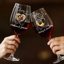 Gift For Couples, Gift For Husband, Gift For Wife, Love, Custom Photo - Custom Photo Together Since - Personalized Wine Glass