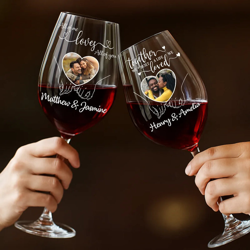Gift For Couples, Gift For Husband, Gift For Wife, Love, Custom Photo - Custom Photo Together Since - Personalized Wine Glass