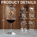 Gift For Couples, Gift For Husband, Gift For Wife, Love, Custom Photo - Custom Photo Together Since - Personalized Wine Glass