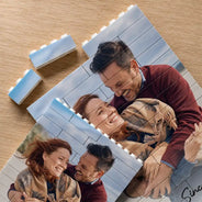 Custom Photo, Anniversary, Gift For Couples, Romantic, Dynamic Photo - Custom Photo Together & Forever Couple - Personalized Building Brick Blocks