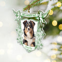 Dog Lovers, Dog Mom, Dog Dad, Cat Lovers, Cat Mom, Cat Dad, Pet Lovers, Pet Mom, Pet Dad, Christmas, Love - Custom Photo Toile De Jouy Goodest Boy Girl - Personalized Custom Shaped Acrylic Ornament