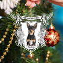 Dog Lovers, Dog Mom, Dog Dad, Cat Lovers, Cat Mom, Cat Dad, Pet Lovers, Pet Mom, Pet Dad, Christmas, Love - Custom Photo Toile De Jouy Goodest Boy Girl - Personalized Custom Shaped Acrylic Ornament