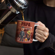 Gift For Husband,Gift For Yourself,Gift For Men,Gift For Father,Gift For Grandpa,Non-Eng,Photo - Toybox Figure,Playful - Custom Photo Toybox Figure Dad Grandpa Limited Edition - Personalized White Edge-to-Edge Mug