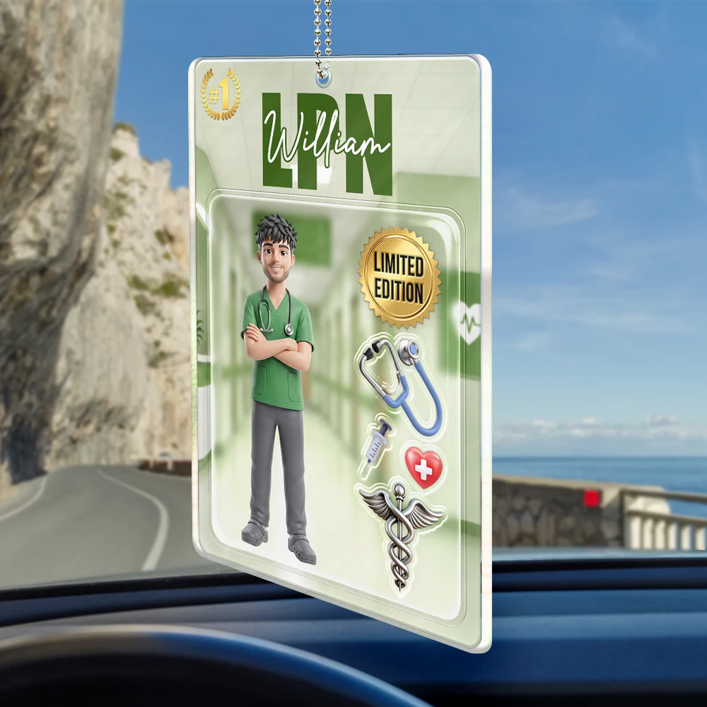 Custom Photo, Art Design, Nurse, Confident, Photo - Toybox Figure - Custom Photo Toybox Figure Nurse Limited Edition - Personalized Acrylic Car Hanger