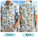Gift For Yourself,Gift For Women,Gift For Men,Beach,Summer,Funny - Custom Photo Tropical Sexy Pose - Personalized Hawaiian Shirt