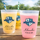 Gift For Women,Gift For Men,Graduation,Custom Photo,Happy,Gift For Yourself - Custom Photo University Logo Graduation - Personalized Frosted Cups