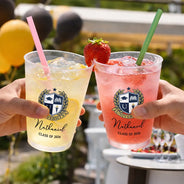 Gift For Women,Gift For Men,Graduation,Custom Photo,Happy,Gift For Yourself - Custom Photo University Logo Graduation - Personalized Frosted Cups