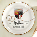 Graduation,Happy - Custom Photo University Logo Graduation - Personalized Ring Dish
