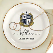 Graduation,Happy - Custom Photo University Logo Graduation - Personalized Ring Dish
