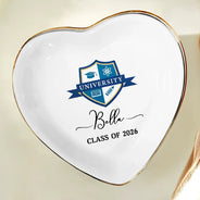 Graduation,Happy - Custom Photo University Logo Graduation - Personalized Ring Dish