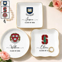 Graduation,Happy - Custom Photo University Logo Graduation - Personalized Ring Dish