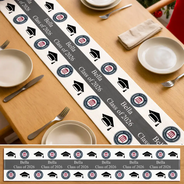 Graduation,Happy,Top Market,Photo - Custom Photo University Logo Graduation - Personalized Table Runner