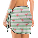 Gift For Yourself,Gift For Women,Summer,Happy,Beach - Custom Photo Vacay Mode - Personalized Short Sarong Swimwear Cover Ups