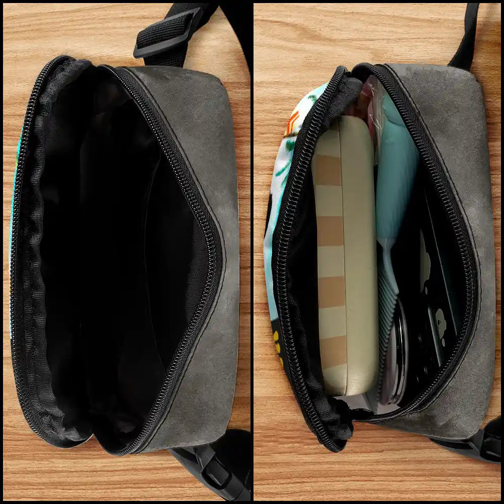 Gift For Yourself,Gift For Women,Travel,Happy,Beach,Gift For Men - Custom Photo Vacay Mode On - Personalized Crossbody Belt Bag