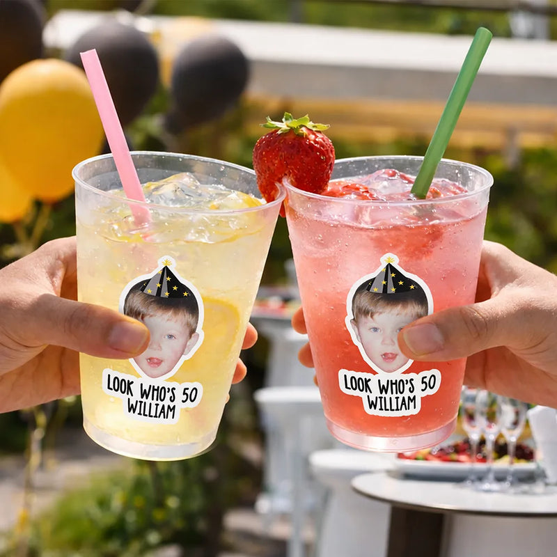 Gift For Women,Gift For Men,Gift For Yourself,Funny - Custom Photo Vintage Birthday Funny Face - Personalized Frosted Cups