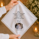 Sentimental,Custom Photo,Gift For Mother,Wedding,Upload Full Photo - Custom Photo Vintage Childhood For Happy Tears - Personalized Handkerchief