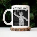 Gift For Mother,Gift For Grandma,Gift For Father,Gift For Grandpa,Love,Custom Photo - Custom Photo Vintage Image And Year - Personalized Mug
