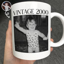 Gift For Mother,Gift For Grandma,Gift For Father,Gift For Grandpa,Love,Custom Photo - Custom Photo Vintage Image And Year - Personalized Mug