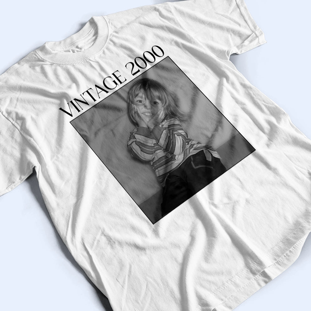 Custom Photo Vintage Image And Year - Personalized T Shirt