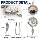 Love, Graduation, Gift For Daughter, Gift For Son, Gift For Yourself, Gift For Women, Gift For Men - Custom Photo Walk With Me Today Dad Memorial Graduation - Personalized Photo Pendant Charm