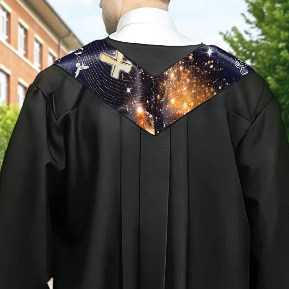 Family, Memorial, Gift For Yourself, Gift For Women, Gift For Men - Custom Photo Walking Beside You Every Step Of The Way - Personalized Stoles