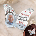 Sentimental,Custom Photo,Family,Wedding,Upload Full Photo - Custom Photo Walking With You Today And Always - Personalized Brooch