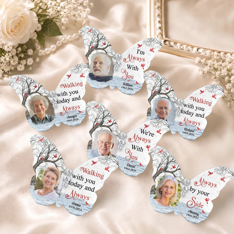 Sentimental,Custom Photo,Family,Wedding,Upload Full Photo - Custom Photo Walking With You Today And Always - Personalized Brooch