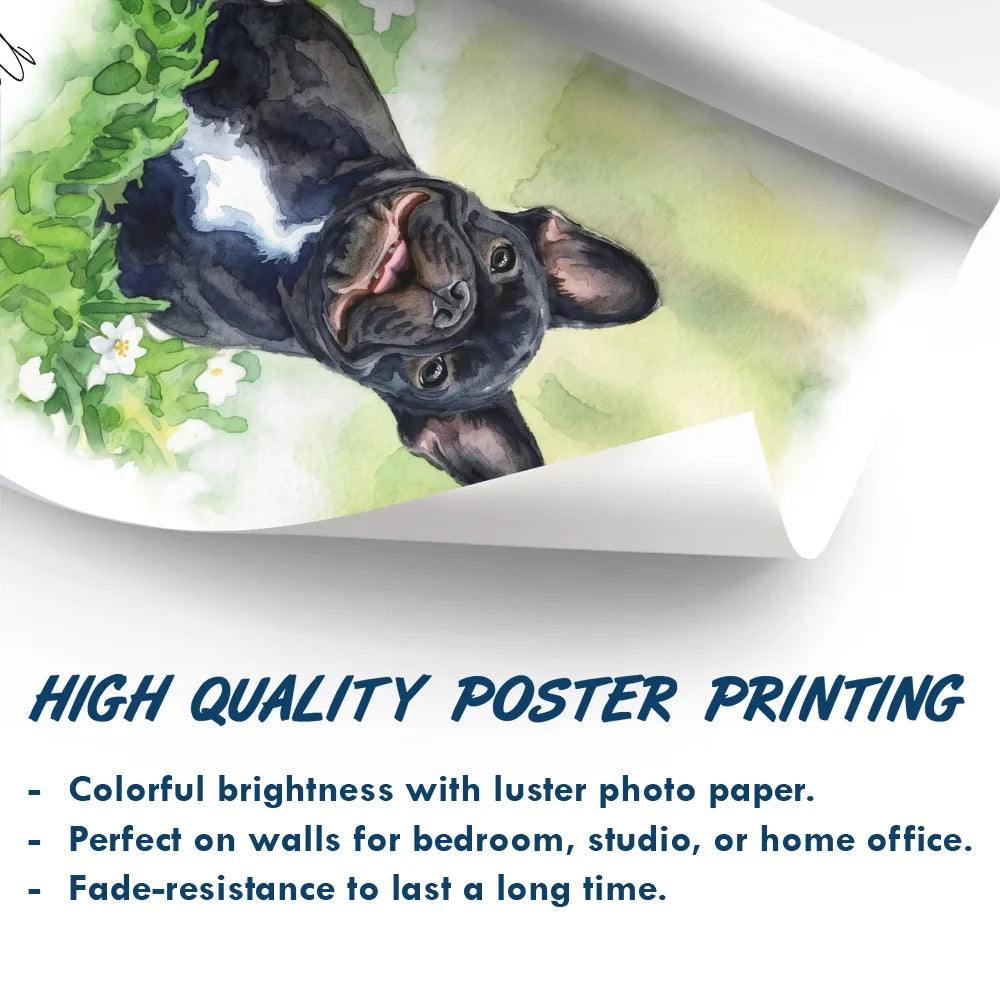 Custom Photo, Art Design, Pet Lovers, Cozy, Photo - Watercolor - With BG - Custom Photo Watercolor Painting Cat Dog Pet Portrait - Personalized Poster